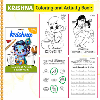COMBO of 5 - Coloring Books Boxset for Kids - HINDU GODS (Ganesha, Shiva, Ram, Krishna, Hanuman)